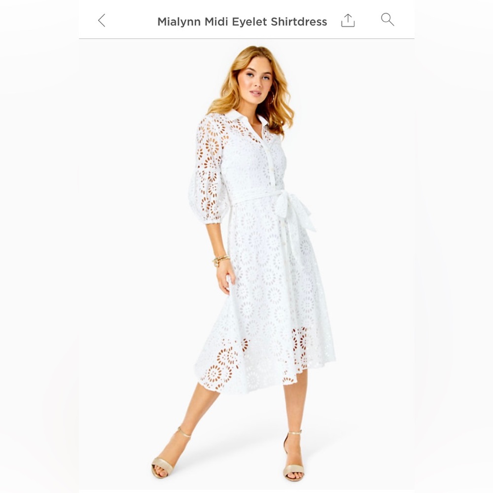 Lilly Pulitzer Mialynn midi eyelet dress